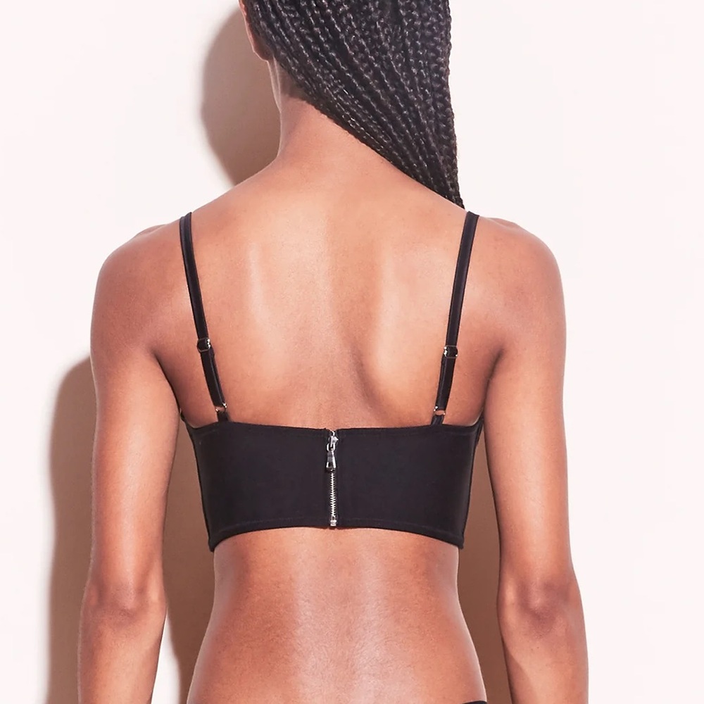 Fleur du Mal Lily Embroidery Longline Demi Bra NWT - Picture 6 of 6
